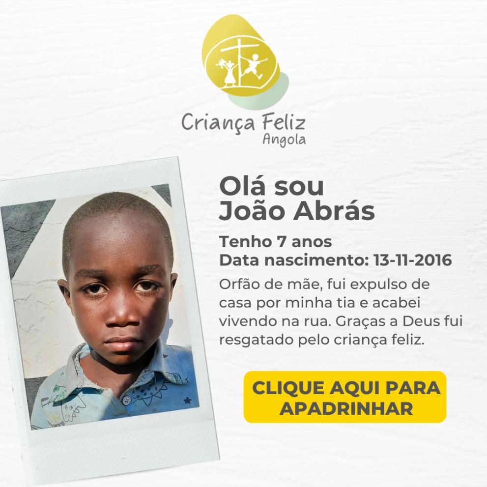 João Abrás - Criança Feliz Angola apadrinhamento